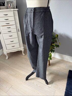 Treasure & Bond Black with Gray Cropped Soft Utility Pocket Women’s Pants